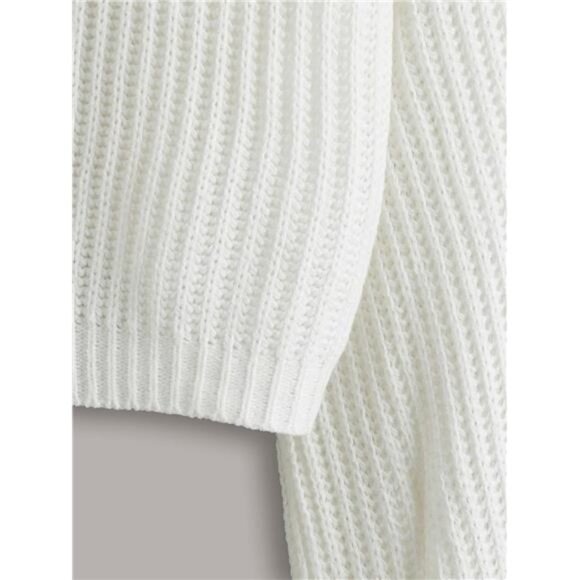 Women's Long Sleeve Button-Down Crop Cardigan - Picture 3 of 8